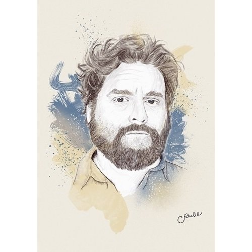 Принт "Zack Galifianakis" А2