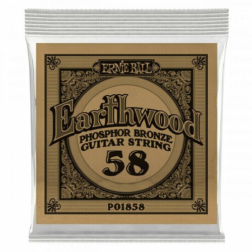 

Струна одиночная для акустической гитары Ernie Ball 1858 Earthwood Phosphor Bronze 58