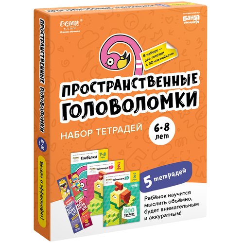 

Набор тетрадей Реши-Пиши УМ658 Пространственные головоломки, 6-8 лет