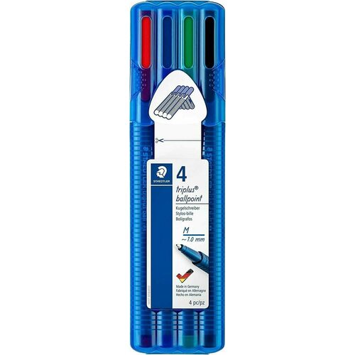 Набор шариковых ручек Staedtler Triplus ball M, 4 цвета